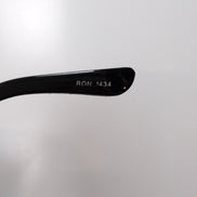 Lunettes de soleil Y2K Rétro Chic Ovales Branches Larges noir brillant