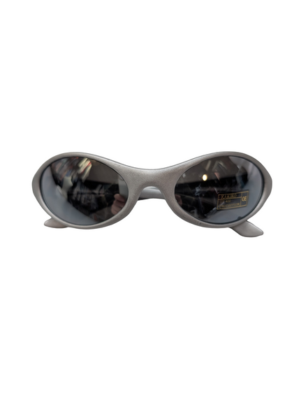 Lunettes de soleil de style Ovale Gris Argenté KAKIKO Y2K