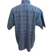 Chemise Wrangler Jeans Co Bleu à carreaux Taille L 100% Coton Manches courtes P