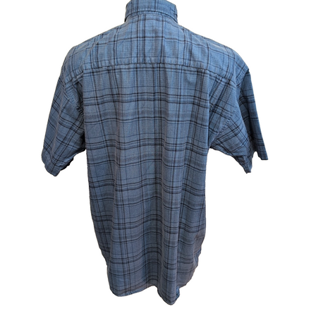 Chemise Wrangler Jeans Co Bleu à carreaux Taille L 100% Coton Manches courtes P