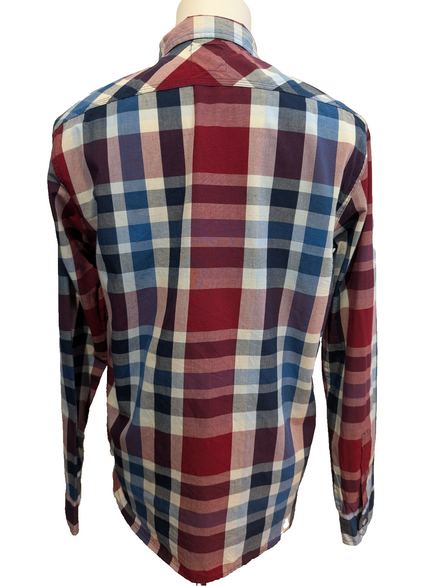 Chemise Levi's à Carreaux Bordeaux Bleu Marine et Blanc - Taille M