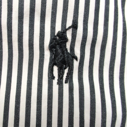 Chemise Ralph Lauren XXL Rayures Noir Blanc Logo Noir Button Down Shirt Coton