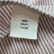 Chemise L.L. Bean à Rayures Bordeaux 100% Coton du Pérou - Taille M/L