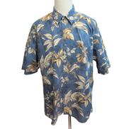 Chemise Hawaïenne Pierre Cardin XXL Coton Made in Korea Vintage Bleu