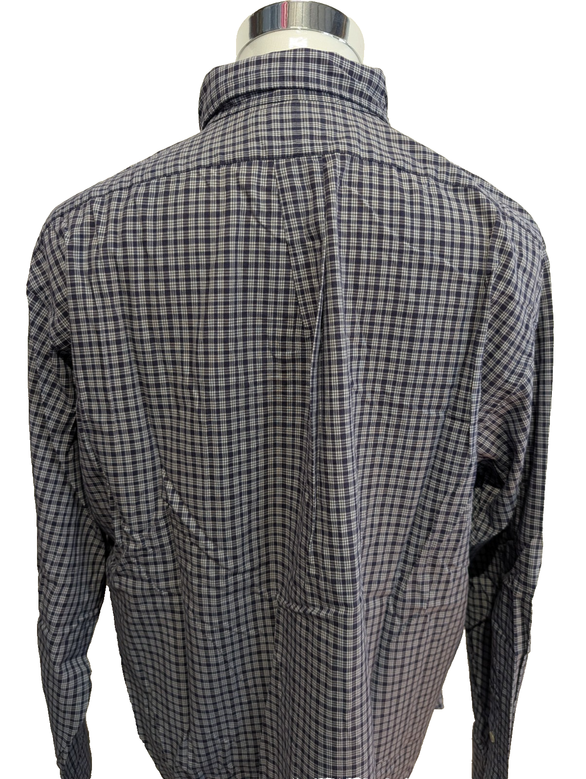Chemise Polo Ralph Lauren Shirt L XL Carreaux Bleu Marine Button Down Logo
