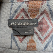 🔥 CHEMISE FLANELLE EDDIE BAUER S (P) MOTIF AZTÈQUE TRIBAL BOUTONS GRAVÉS