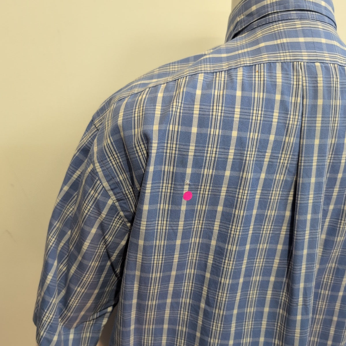 Chemise Ralph Lauren Blake M Bleu Blanc Carreaux Manches Courtes