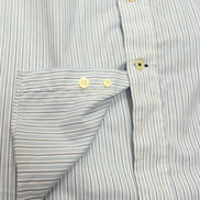 Chemise Nautica L Slim Fit Bleu Rayures Made in Mauritius Coton manches longues