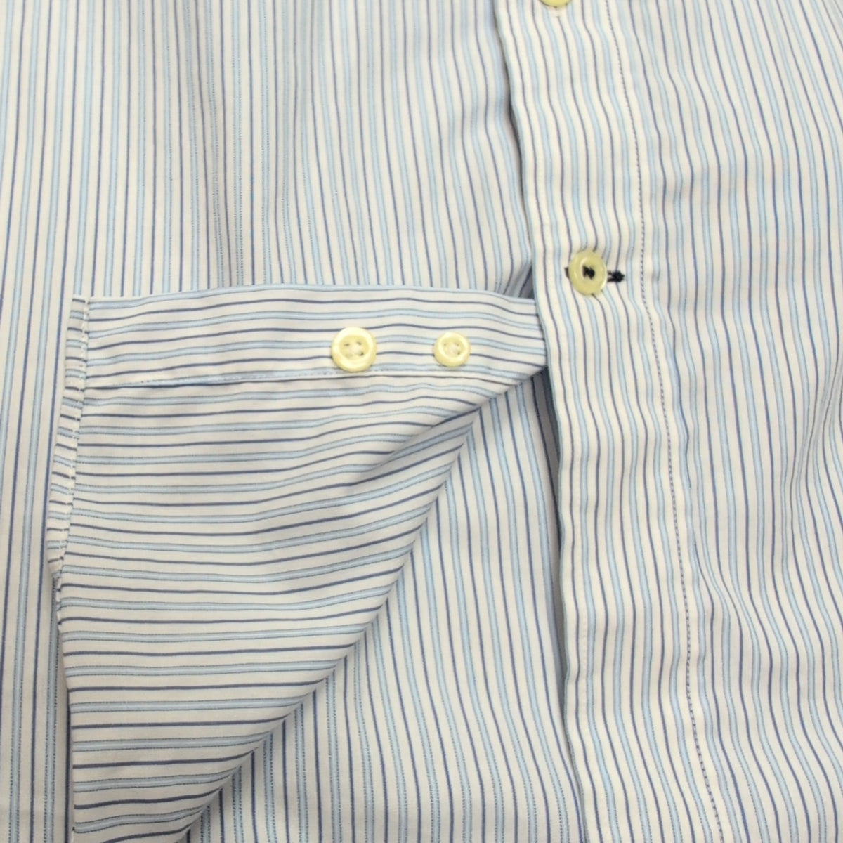 Chemise Nautica L Slim Fit Bleu Rayures Made in Mauritius Coton manches longues