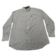Chemise Chaps grise à rayures taille L #49e