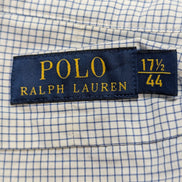 Chemise Polo Ralph Lauren Shirt XL Carreaux Bleu Blanc Col Classique Coton