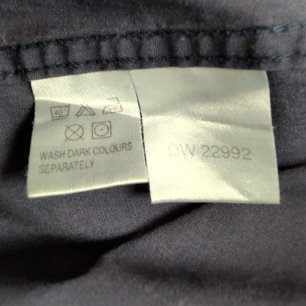 Chemise YVES SAINT LAURENT XL Bleu Marine Unie Logo Brodé Manches Courtes