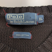 Pull Chaud Polo Ralph Lauren Maille Coton Noir Col Rond Taille XL