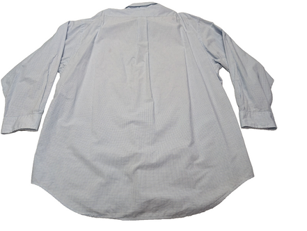 Chemise Ralph Lauren bleue petits carreaux logo marine taille XL #2444