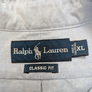 Chemise Ralph Lauren Classic Fit Taille XL Bleu Clair Manches Longues Poche XL