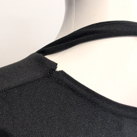 Haut Femme SELECT Taille 38 Noir Manches Longues Col Croisé Dos Nu