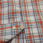 Chemise CHAPS orange manches courte à carreaux taille L 1 poche homme