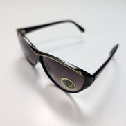 Lunettes de soleil Femmes Bar-On® Noir Brillant Liseré Doré Branches Larges Chic