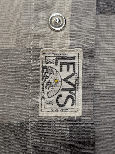Chemise Levi's Western Carreaux Crème et Noir - Pressions Translucides - T.L