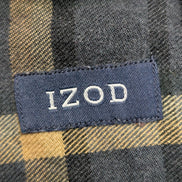 👕 Chemise IZOD L Flanelle Tartan Rouge Beige Coton |302S