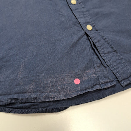 Chemise Levi's Manches Courtes Bleu Marine Coton et Lin à Poche Taille XL