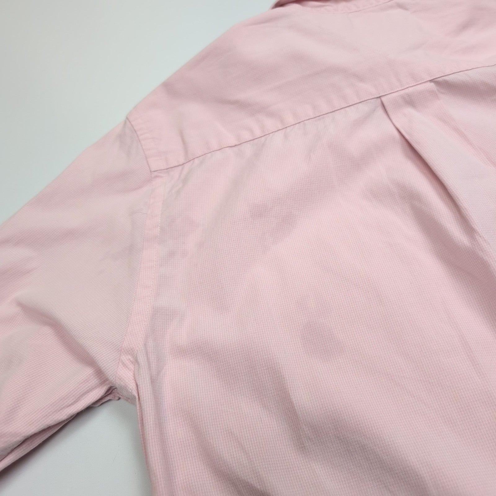 Chemise Tommy Hilfiger Homme Taille XS Coupe Ajustée Rose Micro Carreaux Poche
