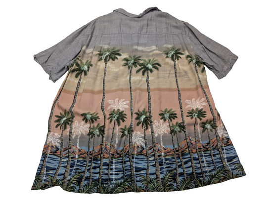 Chemise hawaïenne Batik Bay manches courtes palmiers taille XL