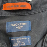 Chemise Docker's Manches Courtes Noire - Taille XL (Taille comme 2XL)