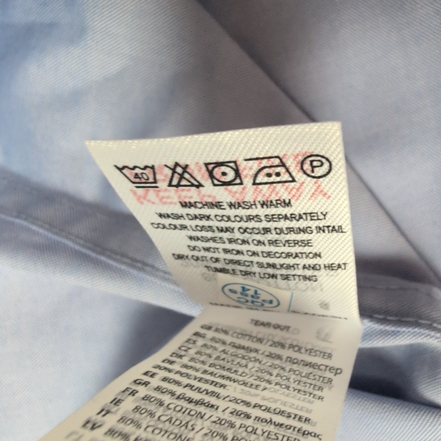 Chemise Henbury M/L 15,5 Neuve Jamais Portée Bleu Uni Coton Poche