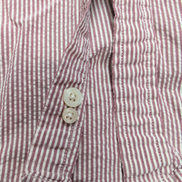 Chemise L.L. Bean à rayures rouges manches courtes taille XL #115e