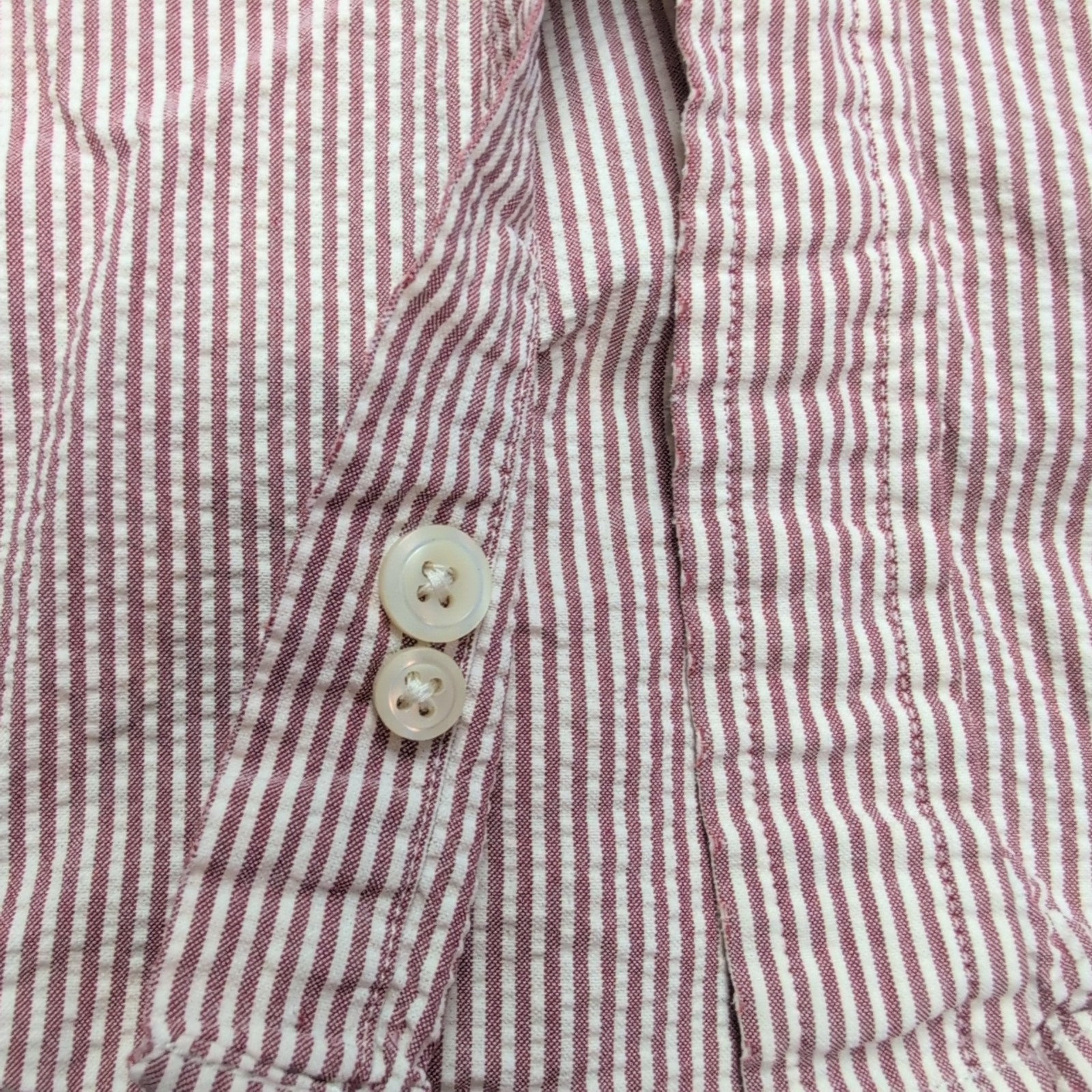 Chemise L.L. Bean à rayures rouges manches courtes taille XL #115e