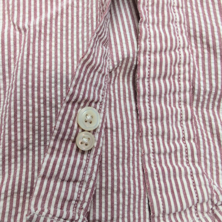 Chemise L.L. Bean à rayures rouges manches courtes taille XL #115e