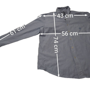 Chemise Chaps manches longues bleu uni taille M #238msch