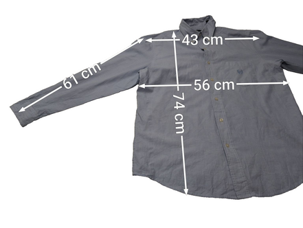 Chemise Chaps manches longues bleu uni taille M #238msch