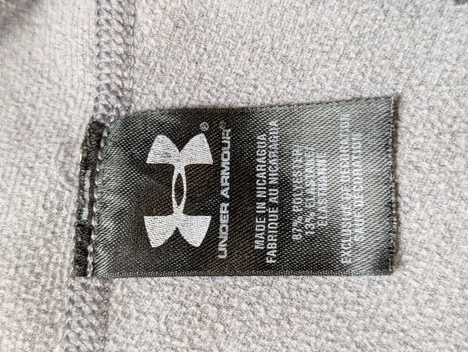 Haut Technique Under Armour ColdGear Femme Gris Doublure Polaire Taille S