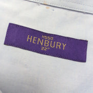 Chemise Henbury 5XL Neuve Bleu Uni Grande Taille Coton Poche Manches longues