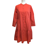 Robe TATUUM Lanola T38 Rouge Pâle Coton Manches Longues Neuve Étiquette
