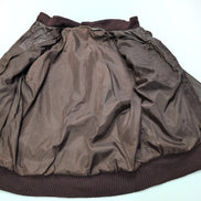 MEMBERS ONLY - Blouson Aviateur Vintage marron en Cuir (Bomber) taille S |46c