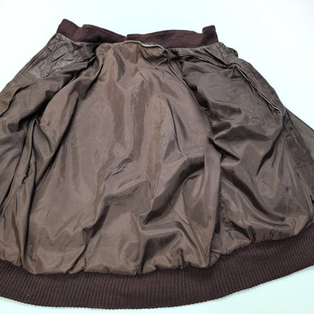 MEMBERS ONLY - Blouson Aviateur Vintage marron en Cuir (Bomber) taille S |46c