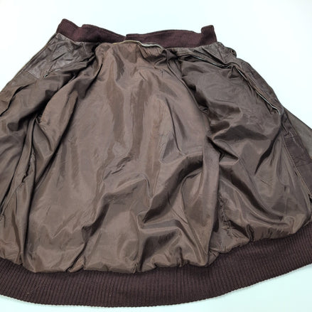 MEMBERS ONLY - Blouson Aviateur Vintage marron en Cuir (Bomber) taille S |46c