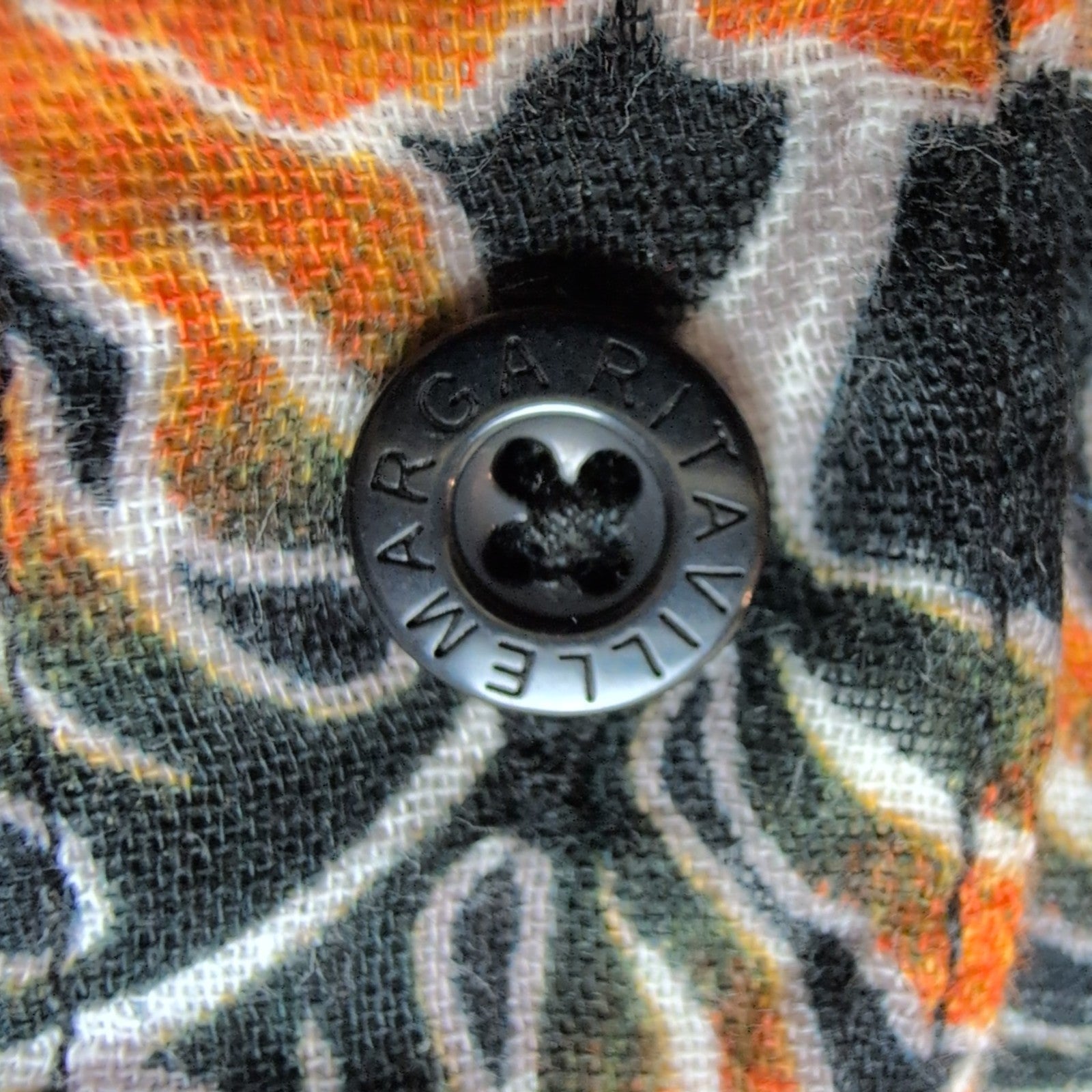 Chemise Hawaïenne Margaritaville XL XXL Noir Orange Coton USA