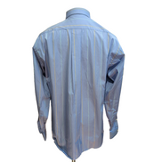 Chemise FLAG Taille M/L Made in Italy Bleu Rayures Coton Neuve Sans Étiquette