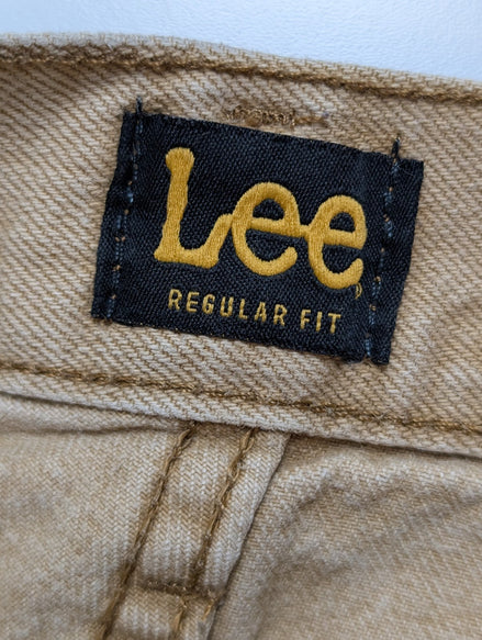 Jean Lee Vintage Regular Fit Homme W33 L32 Marron Clair Denim Patiné Classic