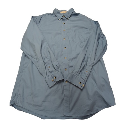 Chemise L.L. Bean bleue unie taille XL #166e