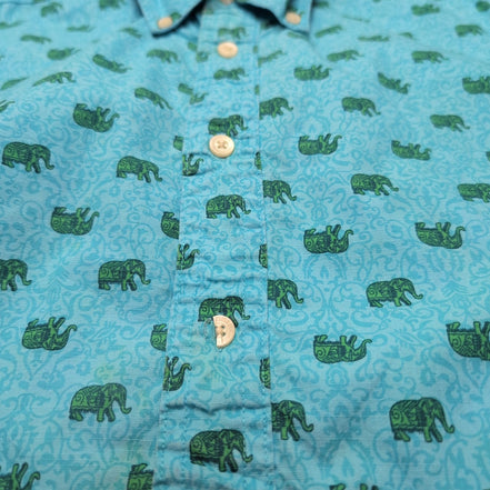 Chemise Tommy Hilfiger Slim Fit Bleue Motifs Éléphants - Taille S