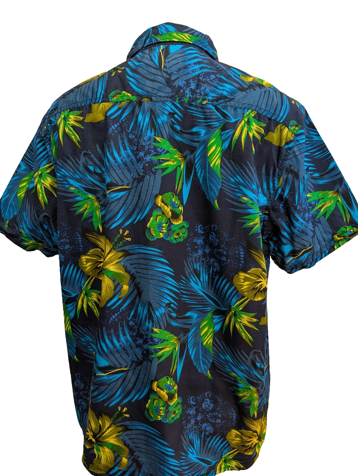 Chemise Hawaïenne RUMARS Bleue & Verte Motifs Fleurs - Taille XL