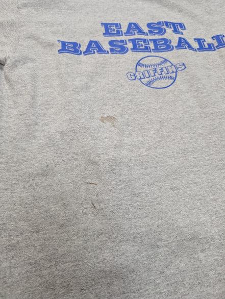 CHAMPION T-Shirt Homme S Gris EAST Baseball VINTAGE Logo Manches Rétro |102T