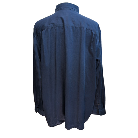 Chemise Carhartt 2XL Tall Relaxed Fit Bleu Marine 2 Poches Zip manches courtes