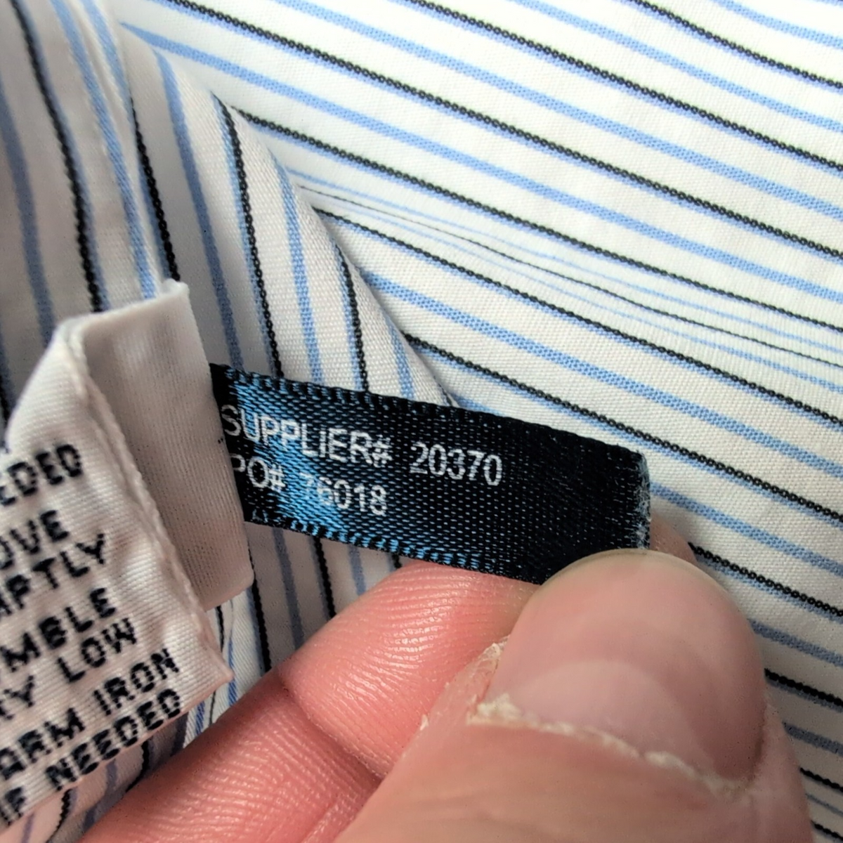 Chemise Polo Ralph Lauren L Bleu Rayée 100% Coton Sans Logo