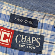 Chemise Chaps manches courtes bleu à carreaux taille L #229msch